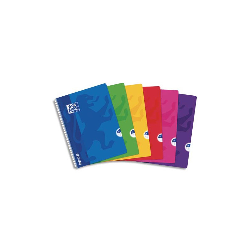 OXFORD Cahier OpenFlex spiralé 100 pages 21x29,7cm grands carreaux Seyès. Couverture polypro