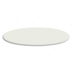 Plateau FLEXI mélaminé 25mm diamètre 110cm. Coloris Blanc