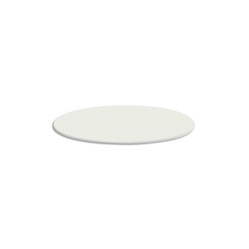 Plateau FLEXI mélaminé 25mm diamètre 110cm. Coloris Blanc