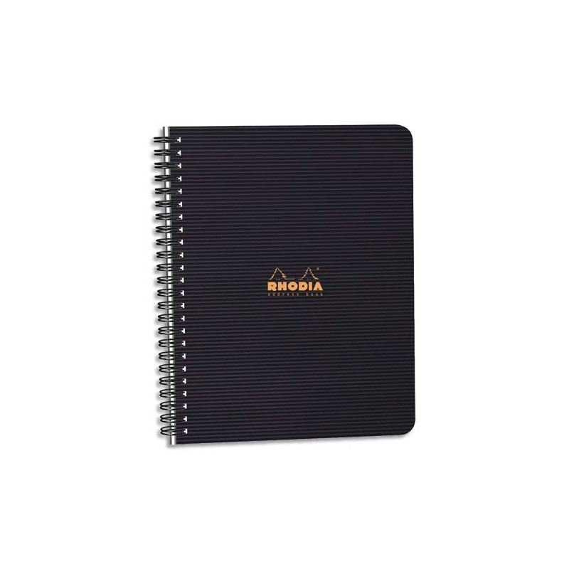 RHODIA Répertoire AdressBook A5 PP Noir, 160 pages non perforées.