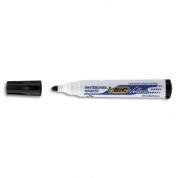 BIC Velleda 1701 ECOlutions Feutres pour Tableau Blanc Effaçables à Sec à Pointe Conique Moyenne - Noir