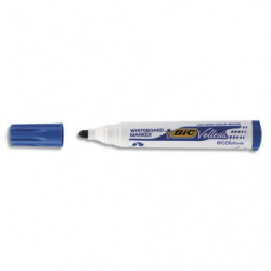 BIC Velleda 1701 ECOlutions Feutres pour Tableau Blanc Effaçables à Sec à Pointe Conique Moyenne - Bleu