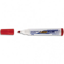 BIC Velleda 1701 ECOlutions Feutres pour Tableau Blanc Effaçables à Sec à Pointe Conique Moyenne - Rouge