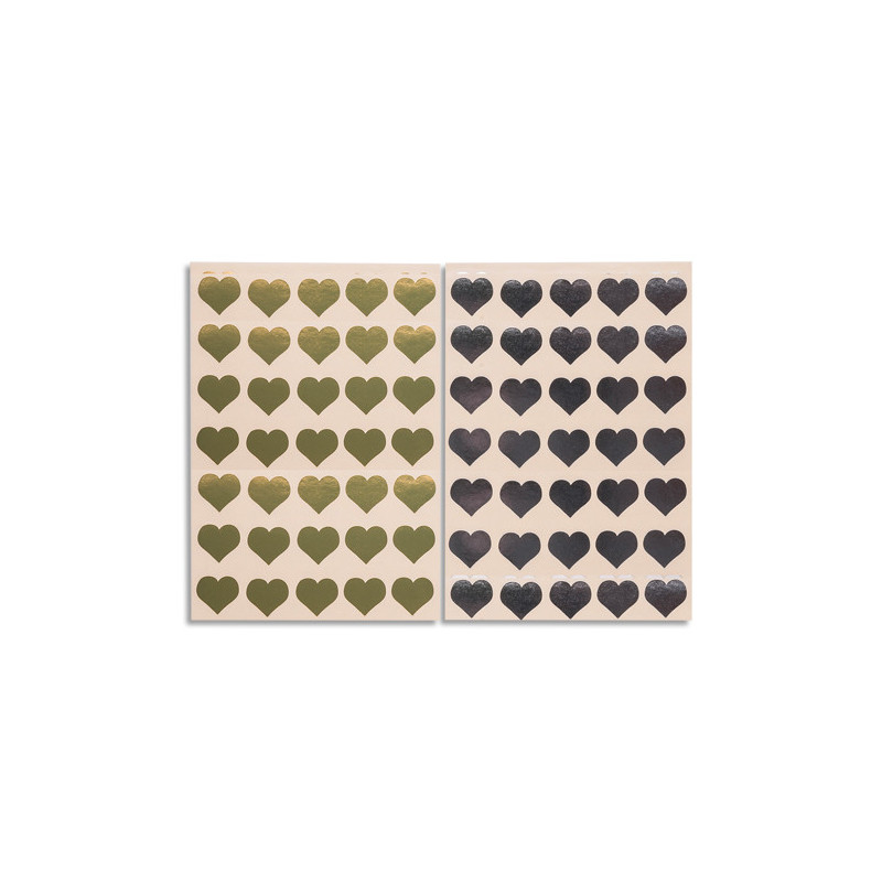 CLEOPATRE Sachet de 18 planches de gommettes cur or et argent: 9 planches or, 9 planches argent.