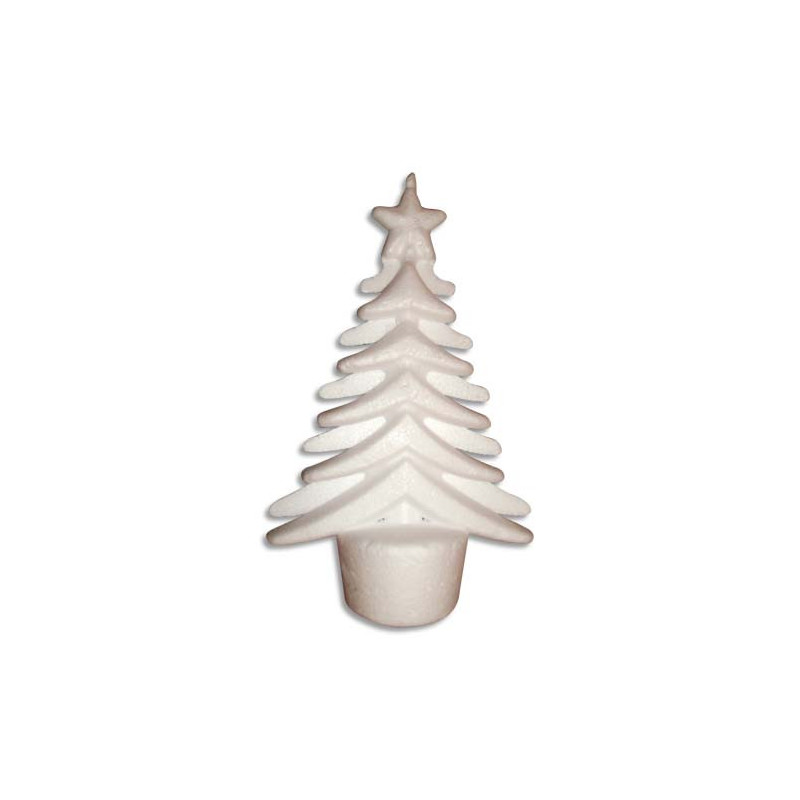 20 arbres de Noël originaux à décorer en styropor de 14x9cm. Un socle permet de le faire tenir debout.