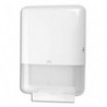 TORK Distributeur pour essuie-mains pliés en V/C H3 Dim. L33,3 x H43,9 x P13,6 cm Blanc semi transparent