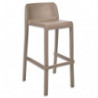 MT INTERNATIONAL Tabouret extérieur empilable en polypropylène Taupe hauteur 95cm. Embout antidérapant