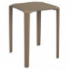 MT INTERNATIONAL Table carrée extérieure en polypropylène Taupe 60x60cm. Platau stratifié