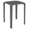 MT INTERNATIONAL Table carrée extérieur en polypropylène Anthracite 60x60cm. Platau stratifié