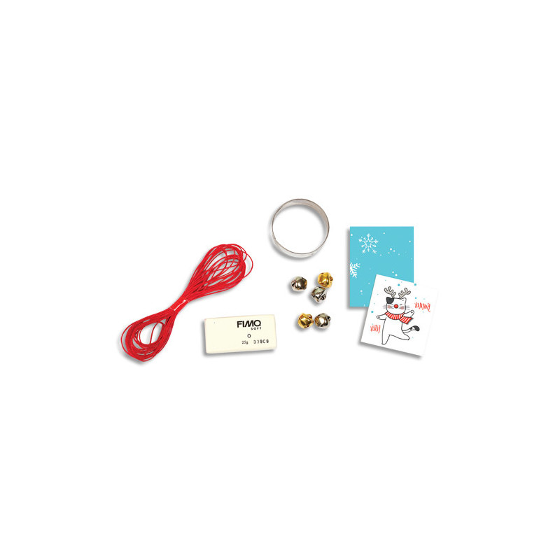 GRAINE CREATIVE Lot de 12 kits pour créer des porte-clés en Fimo Chat