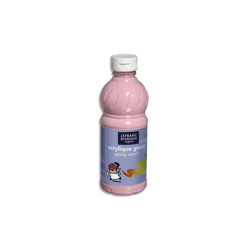LEFRANC & BOURGEOIS Peinture acrylique Glossy 500ml Rose bonbon