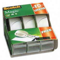 SCOTCH Lot spécial CADDY PACK 2 (+1 gratuit) dévidoir adhésif Scotch® Magic 19 mm x 7,5 m