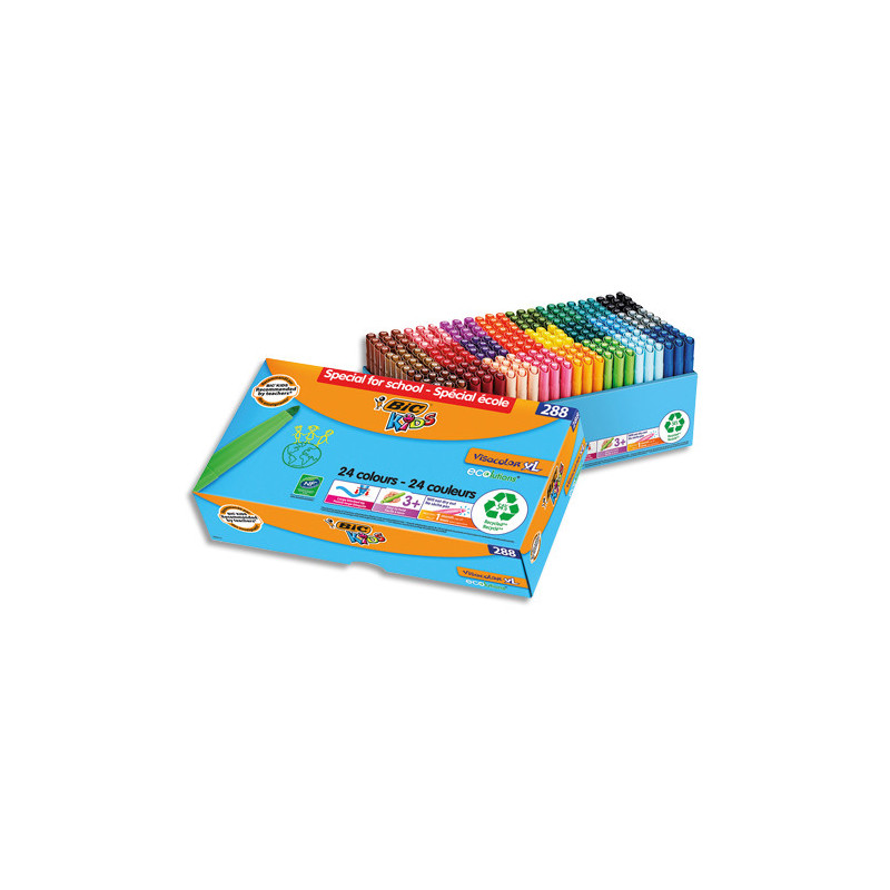 BIC® Kids feutres de coloriage Visacolor XL ECOlutions® gigapack X288