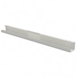 Goulotte métal blanc pour bureau largeur 140 cm gamme FLEXII. Dimensions : 65 x 85 cm