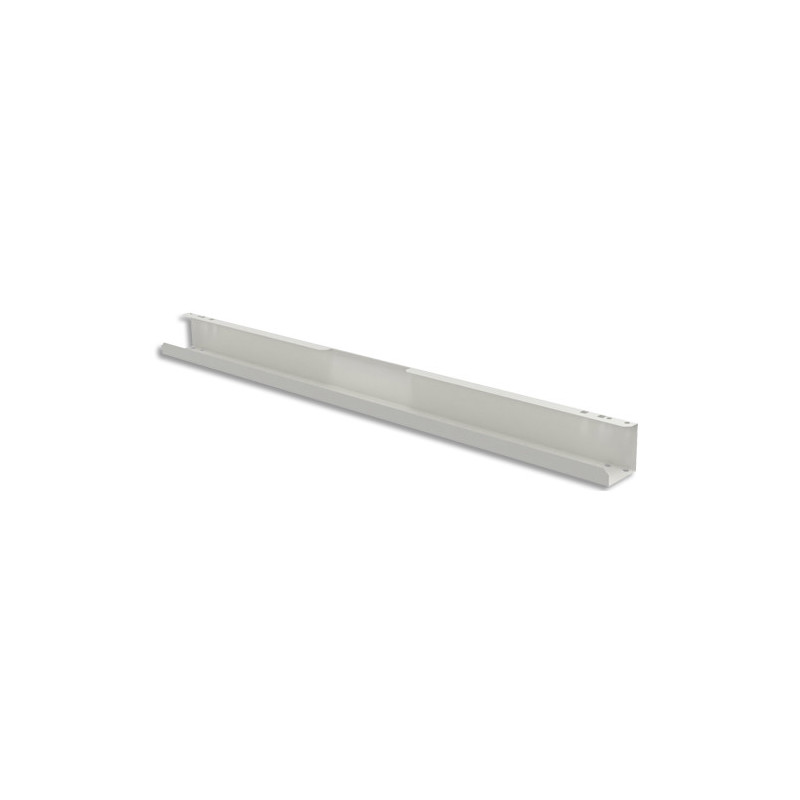 Goulotte métal blanc pour bureau largeur 140 cm gamme FLEXII. Dimensions : 65 x 85 cm