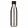 LES ARTISTES PARIS Bouteille isotherme 500ml acier inox conserve frais/24H-Chaud/10h.Design Métal argent