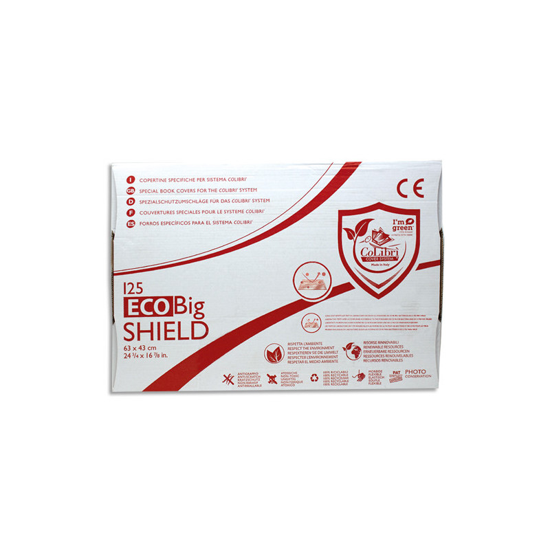 COLIBRI 125 Couvertures de livres ECO BIG SHIELD 85 microns, 63 x 43 cm