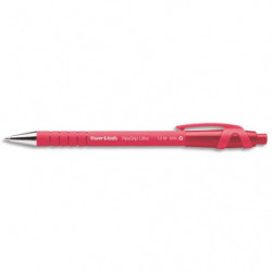 PAPERMATE Stylo bille Flexgrip pointe moyenne rétractable encre Rouge corps caoutchouc