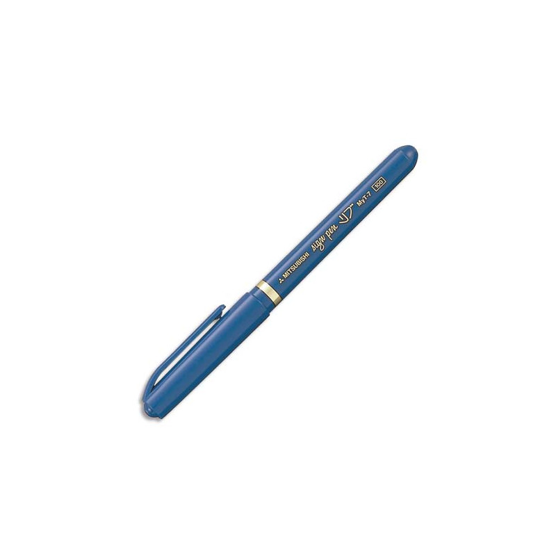 UNI-BALL Stylo-feutre pointe en nylon largeur de trait 0,8 mm encre à pigments Bleue SIGN PEN MYT7