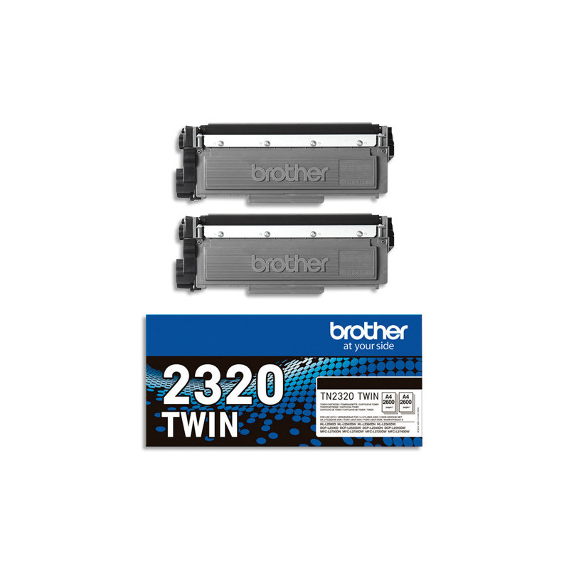 BROTHER Pack de 2 cartouches toner noir TN2320TWIN