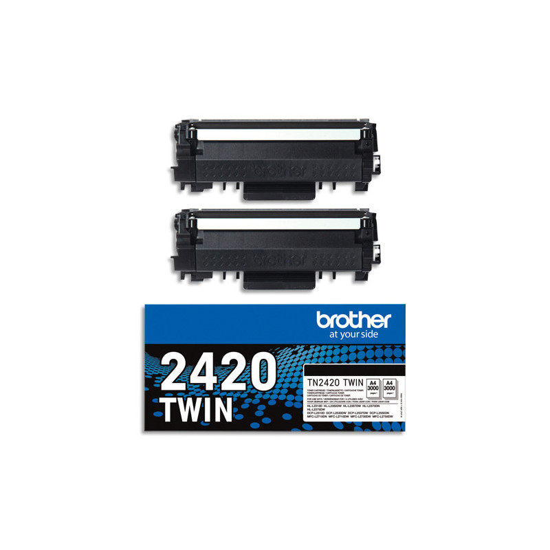 BROTHER Pack de 2 cartouches toner noir TN2420TWIN