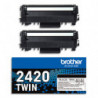 BROTHER Pack de 2 cartouches toner noir TN2420TWIN