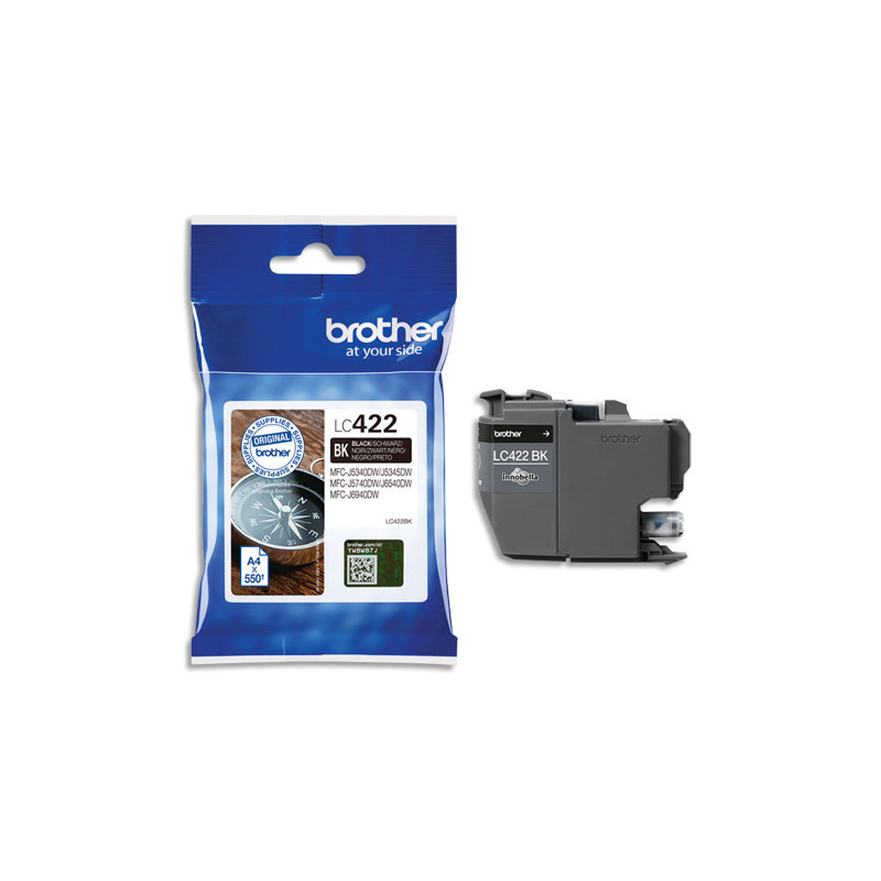 BROTHER Cartouche Jet d'encre noir LC422BK