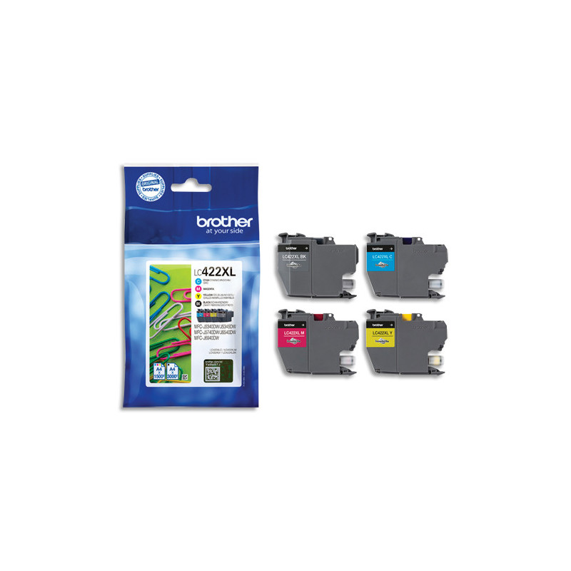 BROTHER Pack de 4 cartouches Jet d'encre XL LC422XLVAL