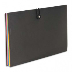 VIQUEL Trieur horizontal RAINBOW 8 compartiments en polypro 8/10, Noir intérieur multicolore