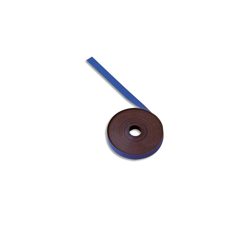 BI-OFFICE Ruban magnétique Bleu, à découper - Dimensions : 1 cm x 5 m