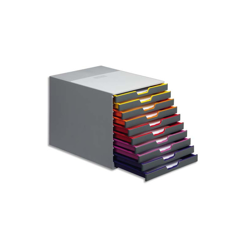 DURABLE Module de classement Varicolor 10 tiroirs, ABS Multicouleurs. L29,2 x H28 x P35,6 cm