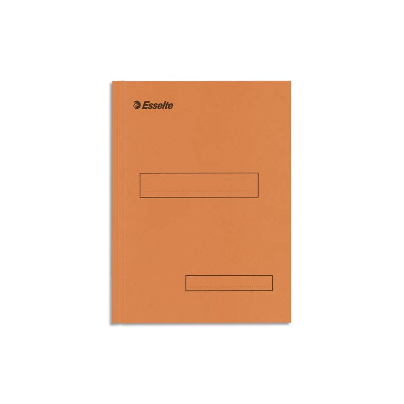 ESSELTE Boîte de 100 sous-dossiers 160g à 2 rabats Orange Scor, pour dossiers armoire et tiroir