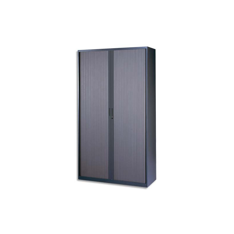 MT INTERNATIONAL Armoire haute monobloc Corps et Rideau anthracite - Dimensions : L100 x H198 x P43 cm