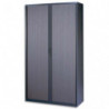 MT INTERNATIONAL Armoire haute monobloc Corps et Rideau anthracite - Dimensions : L100 x H198 x P43 cm