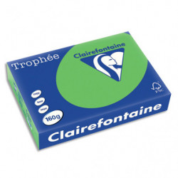 CLAIREFONTAINE Ramette de 250 feuilles papier couleur TROPHEE 160 grammes format A4 Vert menthe 1025