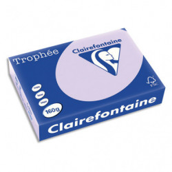 CLAIREFONTAINE Ramette de 250 feuilles papier couleur TROPHEE 160 grammes format A4 lilas 1043