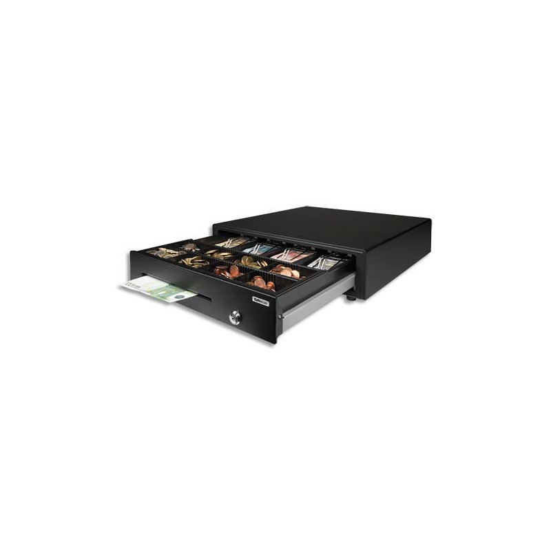 SAFESCAN Tiroir caisse raccordement RJ12 8 compartiments monnaie, 4 Billets Noir L41 x H11,5 x P41,5 cm