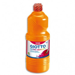 GIOTTO Flacon d'1 litre de gouache liquide de couleur Orange