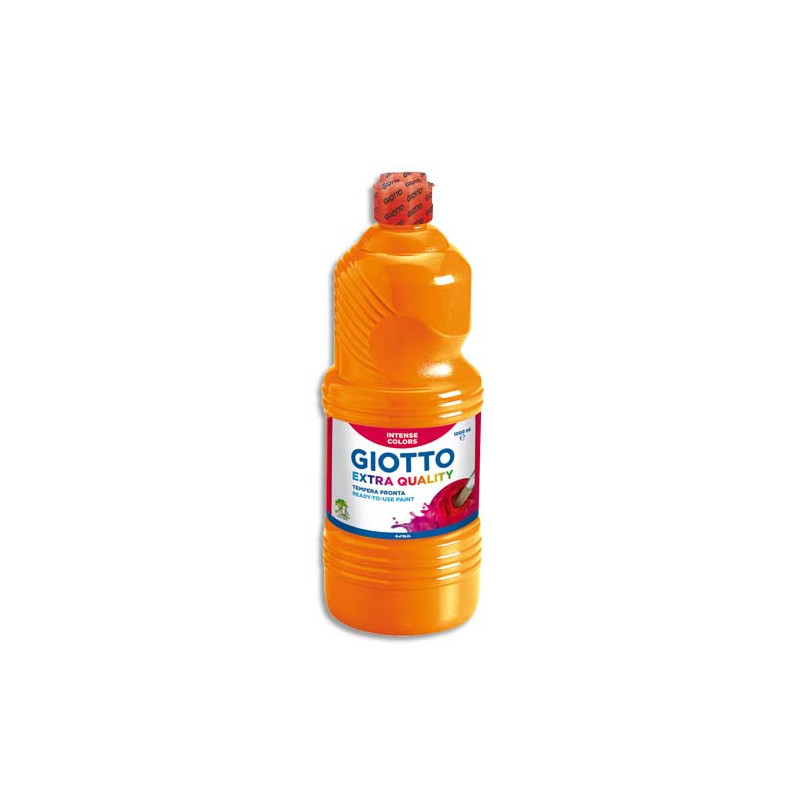 GIOTTO Flacon d'1 litre de gouache liquide de couleur Orange