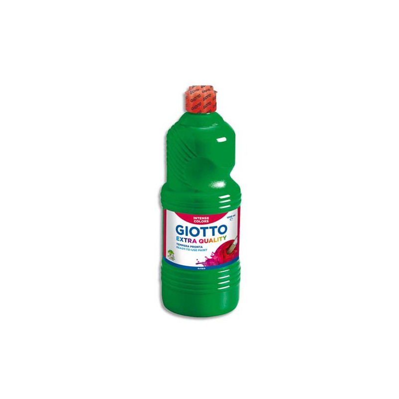 GIOTTO Flacon d'1 litre de gouache liquide de couleur Verte