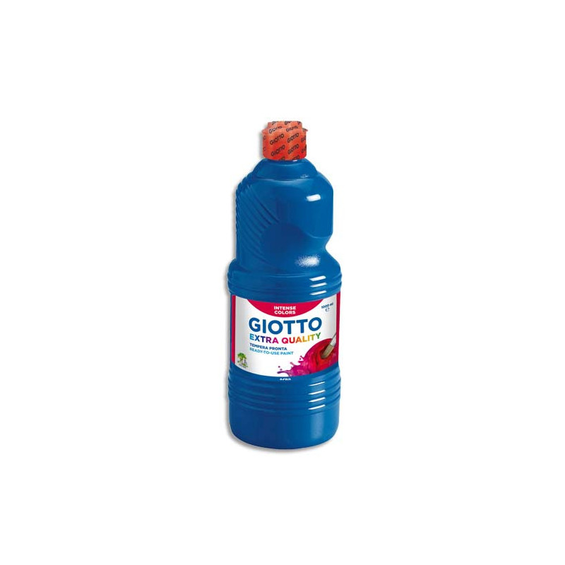 GIOTTO Flacon d'1 litre de gouache liquide de couleur Bleu outremer