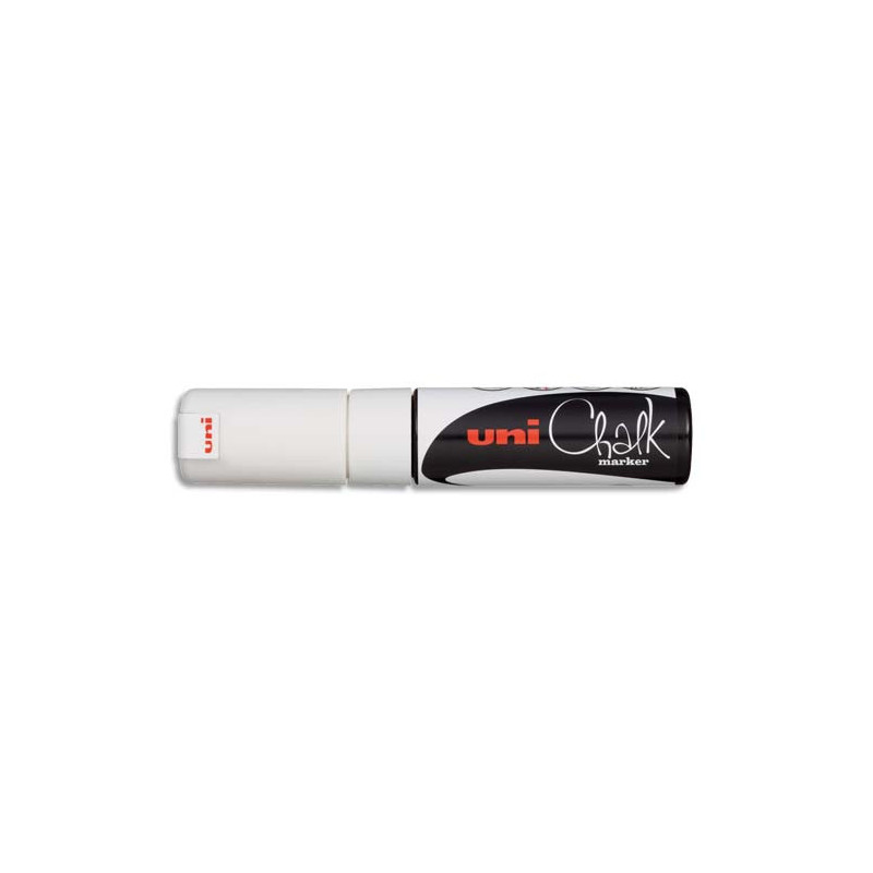UNI-BALL Marqueur craie CHALK MARKER, pointe biseautée large Blanc