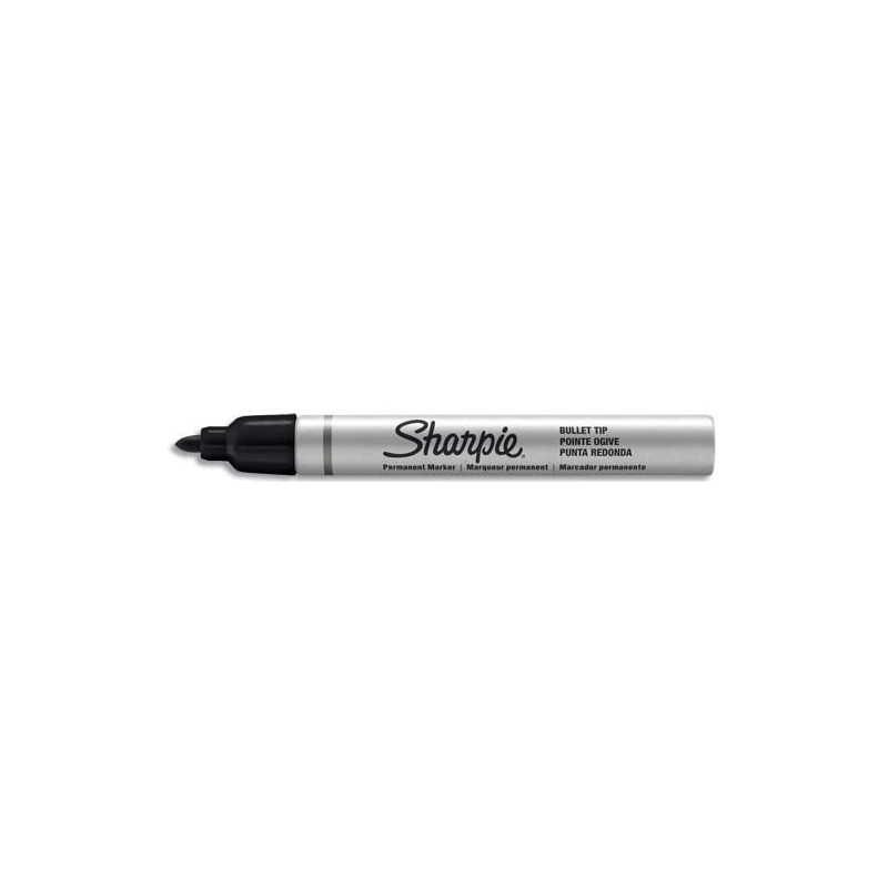 SHARPIE Marqueur Indélébile pointe Ogive moyenne Noir, corps métal