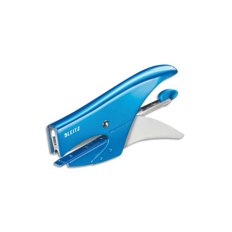 LEITZ Pince agrafeuse WOW, agrafes n°10, capacité 15 feuilles, bleu