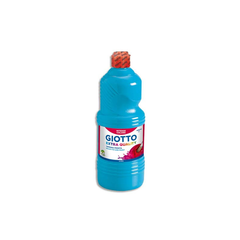GIOTTO Flacon d'1 litre de gouache liquide de couleur Cyan
