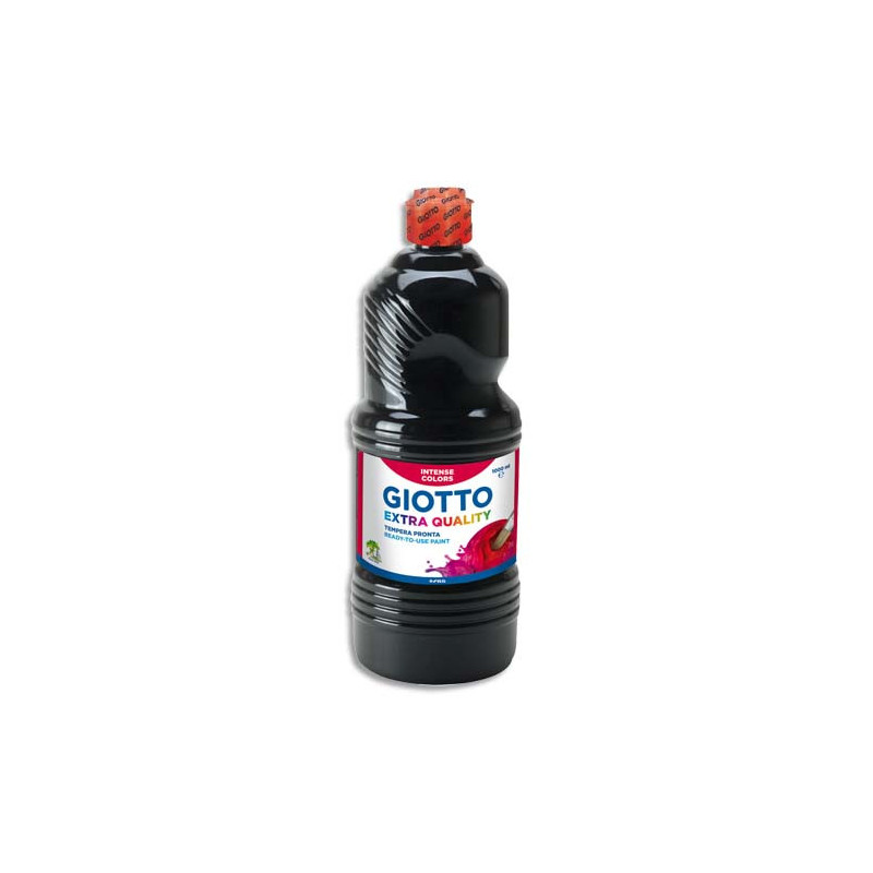 GIOTTO Flacon d'1 litre de gouache liquide de couleur Noir