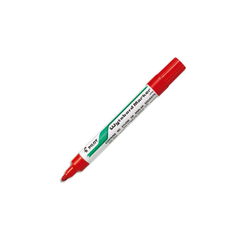 PILOT Marqueur effaçable à sec pour tableaux Blancs pointe ogive corps aluminium encre Rouge WBMA-TM