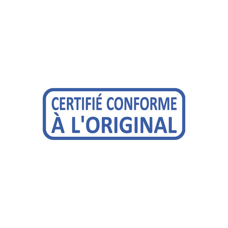 TRODAT Timbre formule CERTIFIE CONFORME A L'ORIGINAL - Xprint à encr.auto.Bleu. Dim.empreinte 45x16mm