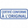 TRODAT Timbre formule CERTIFIE CONFORME A L'ORIGINAL - Xprint à encr.auto.Bleu. Dim.empreinte 45x16mm