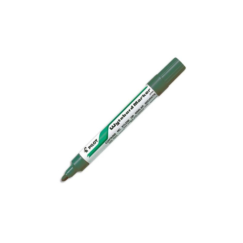 PILOT Marqueur effaçable à sec pour tableaux Blancs pointe ogive corps aluminium encre Verte WBMA-TM